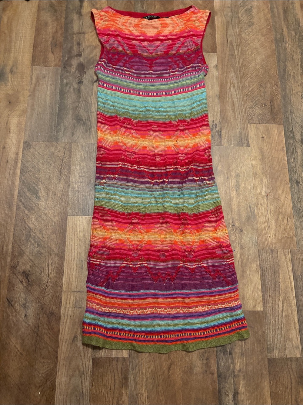 Ralph Lauren Multicolor Striped Knit Maxi Skirt
